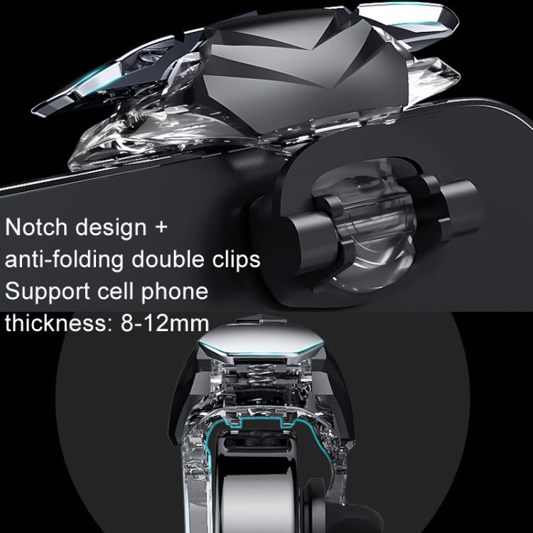 1pair Alloy Transparent Mechanical Buttons Mobile Phone Auxiliary Game Handle Gamepad Peripheral - Handle Shooter by PMC Jewellery | Online Shopping South Africa | PMC Jewellery