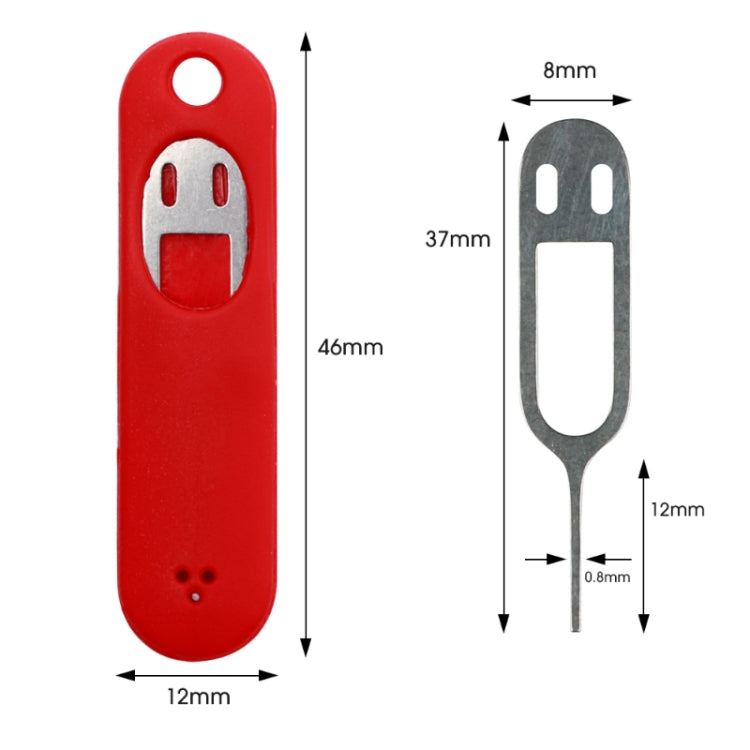 Eject Sim Card Tray Open Pins Needle Keychain Tool With Silicone Case(White) - free shipping - PMC Jewellery - Order now!