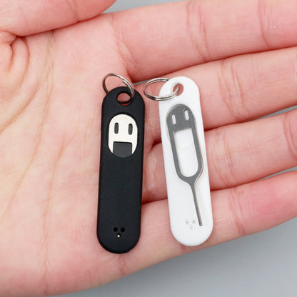 Eject Sim Card Tray Open Pins Needle Keychain Tool With Silicone Case(White) - free shipping - PMC Jewellery - Order now!