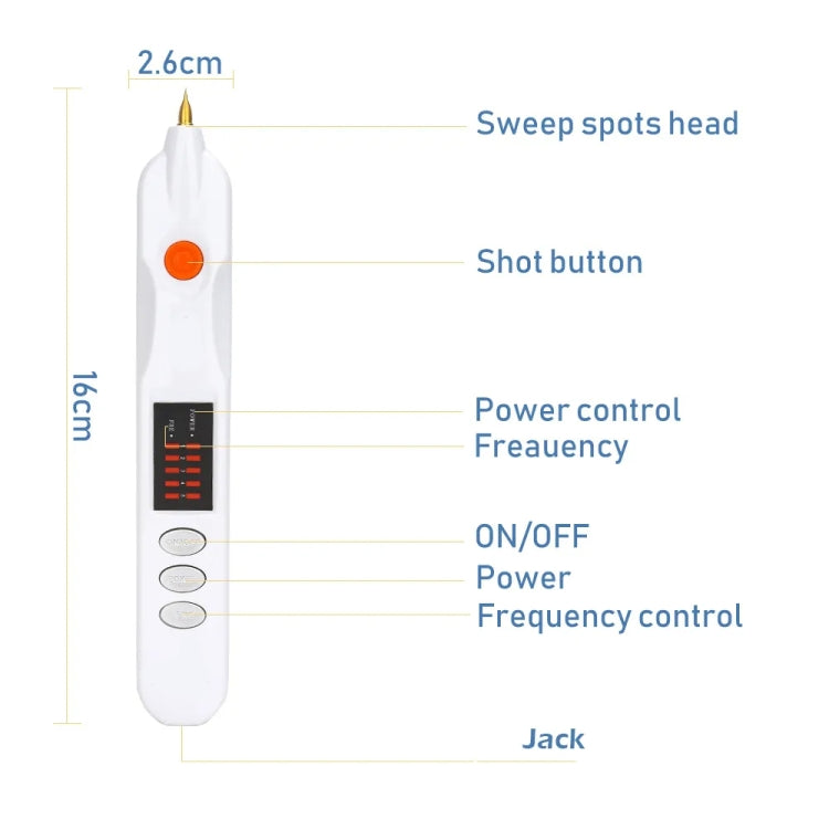 Spot Mole Pen Spot Removal Instrument Home Beauty Instrument, Spec: Charging Model US Plug(Golden)
