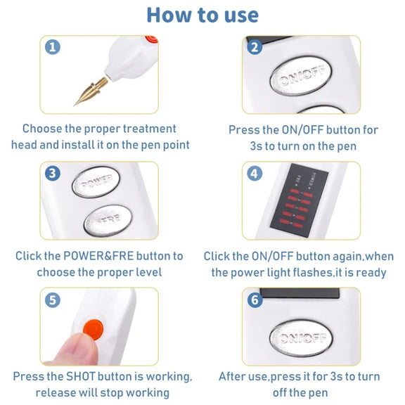 Spot Mole Pen Spot Removal Instrument Home Beauty Instrument, Spec: AU Plug-in Model(Silver)