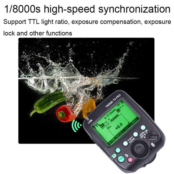 For Canon YONGNUO YN560-TX Pro High-speed Synchronous TTL Trigger Wireless Flash Trigger