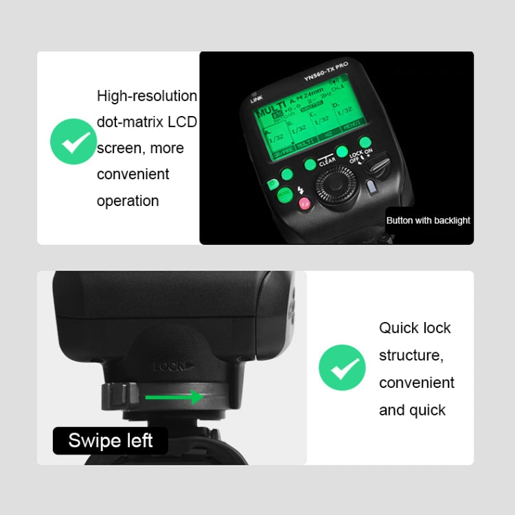 For Canon YONGNUO YN560-TX Pro High-speed Synchronous TTL Trigger Wireless Flash Trigger