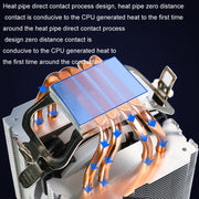 EVESKY 600 Desktop Computer 4 Copper Tube Mute CPU Cooling Fan, Color: Color Single Fan
