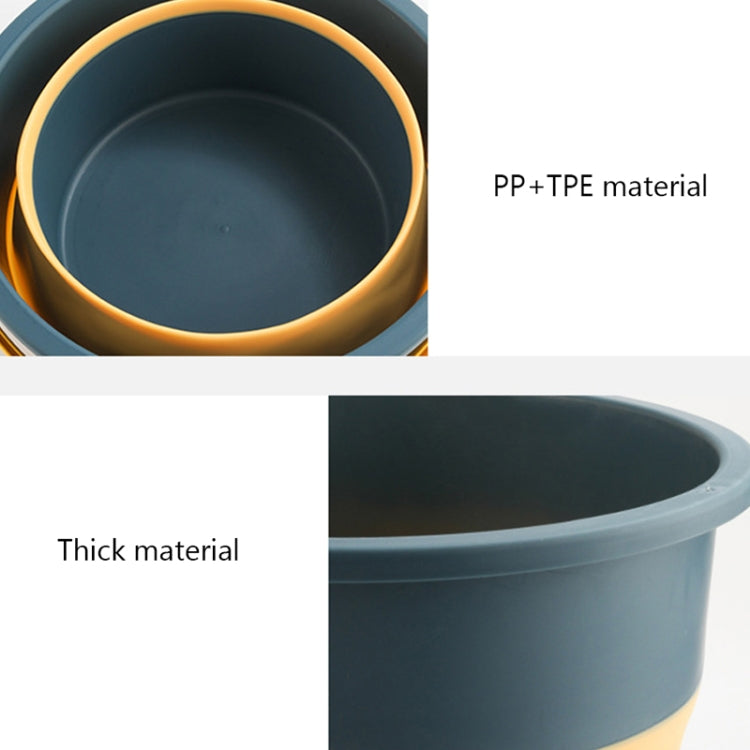 Large 17L Folding Thickened Portable Plastic Bucket Outdoor Fishing Barrel Car Travel Wash Barrel(Light Green) - Kettles by PMC TechLife | Online Shopping South Africa | PMC TechLife