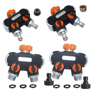 Garden Irrigation And Watering One Pass Two Faucet Water Divider With Thread European Connector+Plastic Nipple Connector
