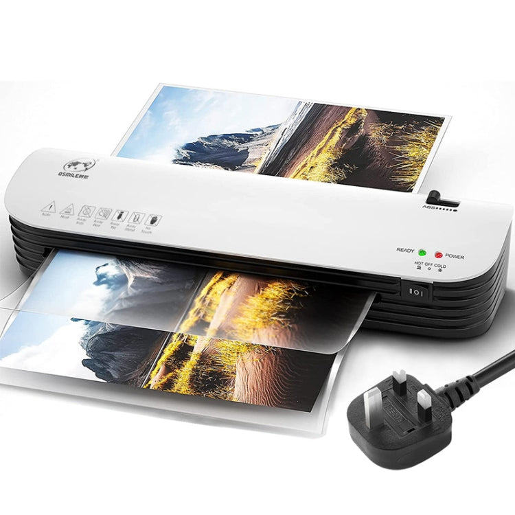 Osmile SL299 A4 Laminator Cold Hot Lamination Photo File Laminating Machine(UK Plug) - Photo Film Covering Machine by Osmile | Online Shopping South Africa | PMC TechLife | Buy Now Pay Later Mobicred