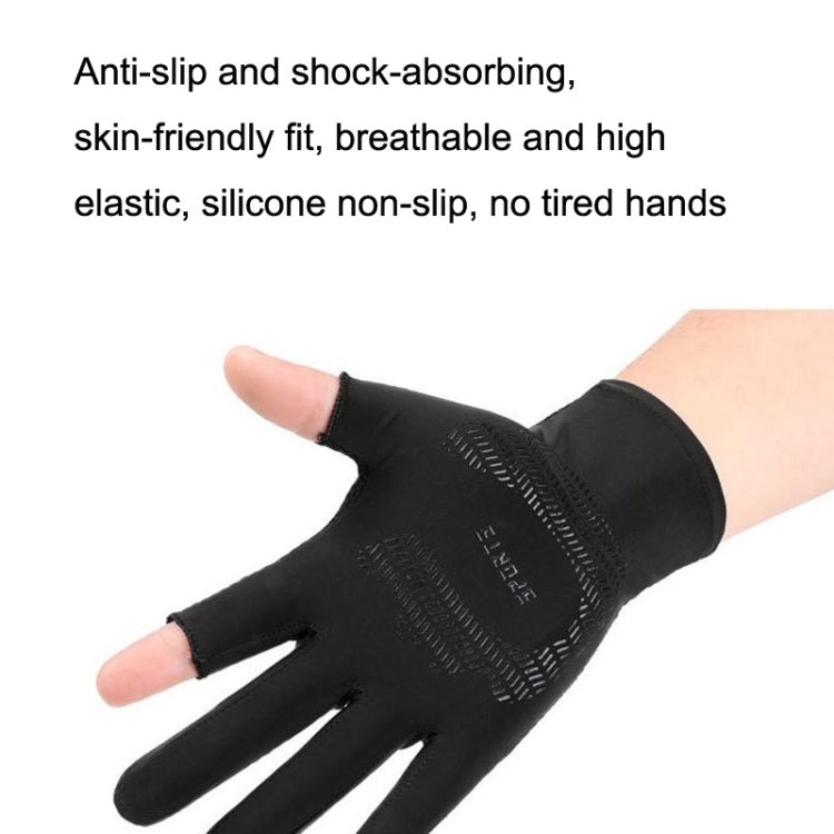 Cycling Thin Sunscreen UV Protection Mesh Breathable Ice Silk Two-finger Gloves(Black) - Cycling Gloves by PMC TechLife | Online Shopping South Africa | PMC TechLife