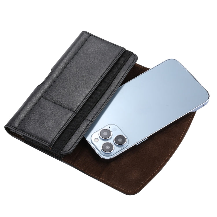 3.5-4.0 inch Multifunctional Waist Bag Mobile Phone Leather Case(Black) -  by PMC TechLife | Online Shopping South Africa | PMC TechLife | Buy Now Pay Later Mobicred