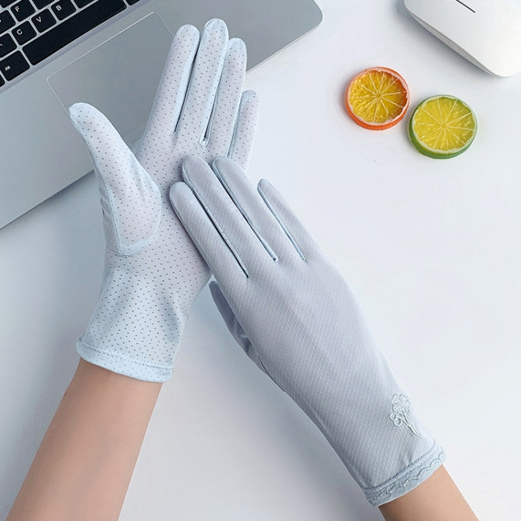 Free Code Summer Sunscreen Anti-ultraviolet Ice Silk Thin Gloves(Blue) - free shipping - PMC TechLife - Order now!