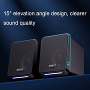 Havit A20 Plus Colorful Ambient Light Wired Computer Audio Stereo Surround Sound Speaker, Style: Bluetooth Version
