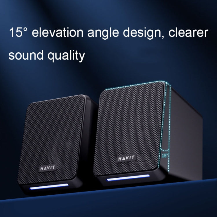 Havit A20 Plus Colorful Ambient Light Wired Computer Audio Stereo Surround Sound Speaker, Style: Bluetooth Version