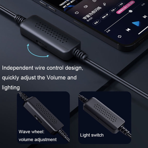 Havit A20 Plus Colorful Ambient Light Wired Computer Audio Stereo Surround Sound Speaker, Style: Bluetooth Version
