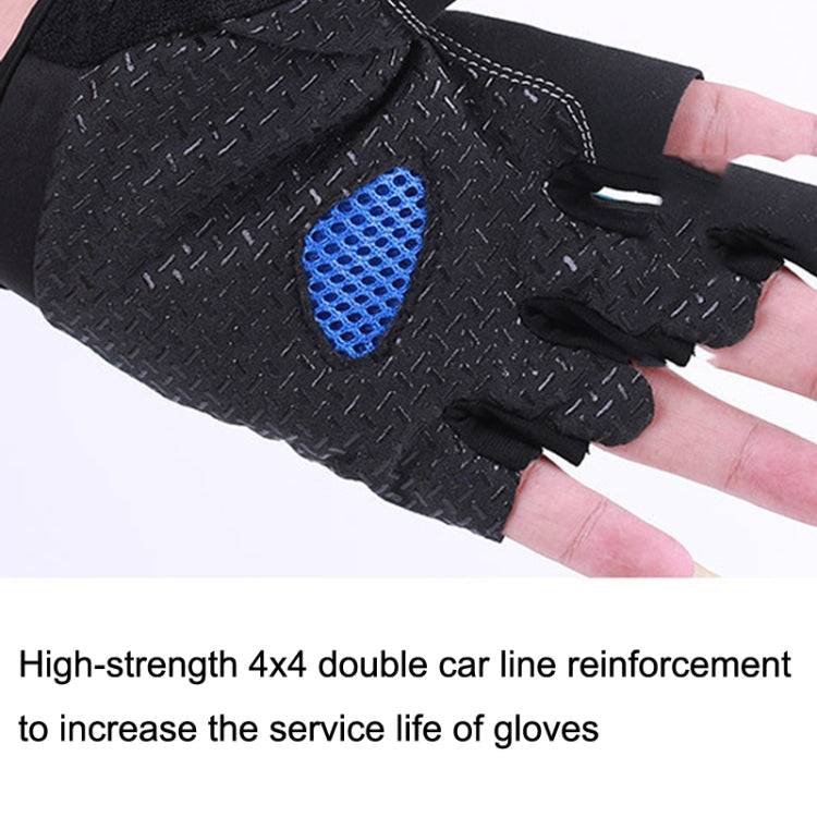 1pair Outdoor Sports Light and Breathable Summer Non-slip Fitness Half-finger Gloves(Blue) - Cycling Gloves by PMC TechLife | Online Shopping South Africa | PMC TechLife | Buy Now Pay Later Mobicred