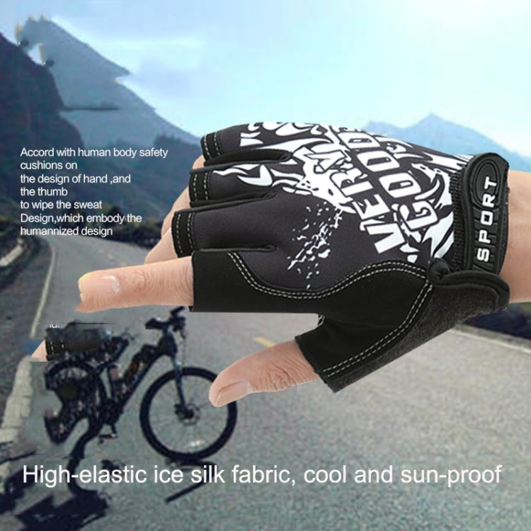 1pair Outdoor Sports Light and Breathable Summer Non-slip Fitness Half-finger Gloves(Blue) - Cycling Gloves by PMC TechLife | Online Shopping South Africa | PMC TechLife | Buy Now Pay Later Mobicred