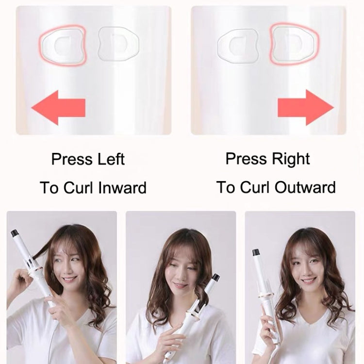 Automatic Curling Iron With Bi-Directional Rotating Ceramic Glaze Coating Hair Care, Plug: UK Plug White - free shipping - PMC TechLife - Order now!