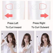 Automatic Curling Iron With Bi-Directional Rotating Ceramic Glaze Coating Hair Care, Plug: UK Plug White