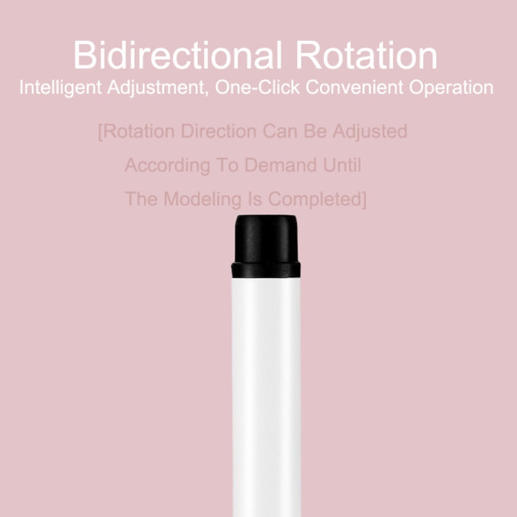 Automatic Curling Iron With Bi-Directional Rotating Ceramic Glaze Coating Hair Care, Plug: US Plug White