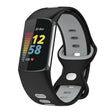 For Fitbit Charge 5 Smart Watch Sports Waterproof Two-Color Silicone Band(Black Gray) - Watch Bands by PMC TechLife | Online Shopping South Africa | PMC TechLife | Buy Now Pay Later Mobicred