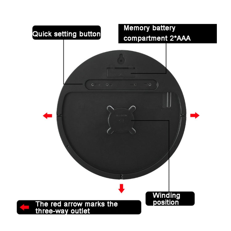 10-Inch Led Digital Wall Clock 2-Color Large Screen Electronic Clock With Temperature Display(Green) - Alarm Clocks by PMc TechLife | Online Shopping South Africa | PMc TechLife | Buy Now Pay Later Mobicred