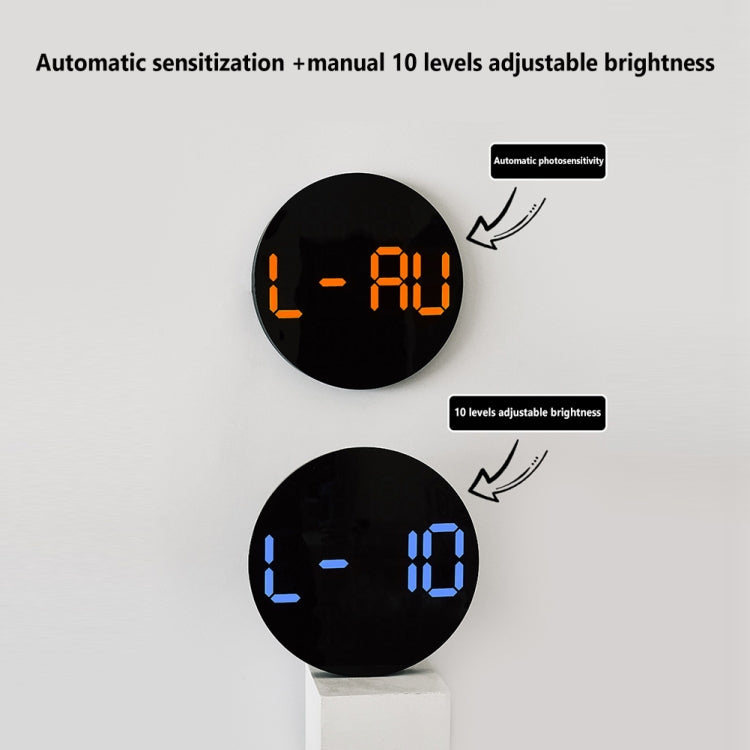 10-Inch Led Digital Wall Clock 2-Color Large Screen Electronic Clock With Temperature Display(Orange) - free shipping - PMc TechLife - Order now!