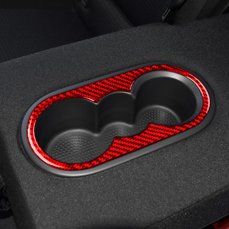 For Volkswagen Sagitar 2019-2023 Left-hand Drive Rear Drain Cup Panel Sticker(Red) - Car Interior Mouldings by PMc TechLife | Online Shopping South Africa | PMc TechLife | Buy Now Pay Later Mobicred