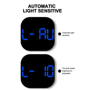 13-Inch LED Acrylic Electronic Clock Large-Screen Square Wall Clock With Timing Temperature Humidity(6632 Orange White Green)