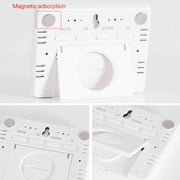 Magnetic LCD Digital Aalarm Clock Large Screen With Temperature Humidity Display(8280 White)