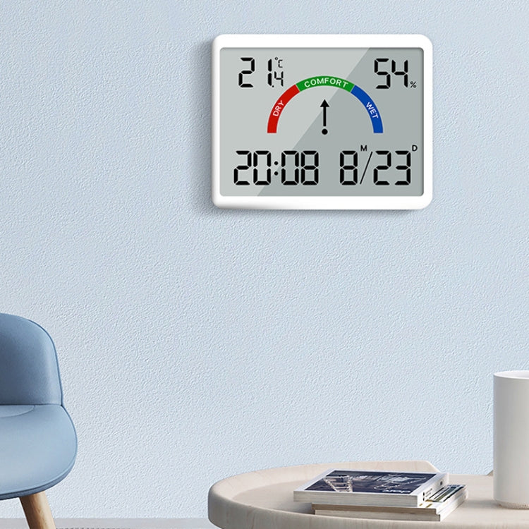 Magnetic LCD Digital Aalarm Clock Large Screen With Temperature Humidity Display(8280 White)