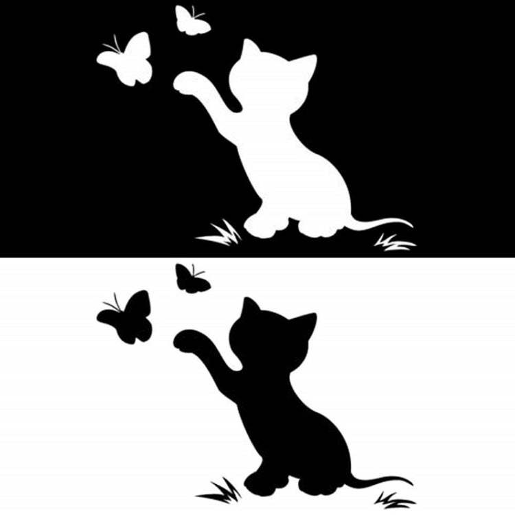 10pcs Disc Cat Reflective Scratch Body Sticker(Black) - free shipping - PMC TechLife - Order now!