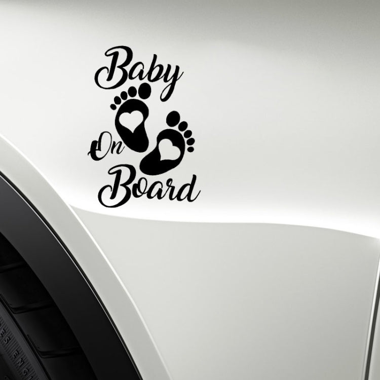 10pcs Baby On Board Warning Car Sticker Reflective Scratch Body Sticker(White) - Decorative Sticker by PMC TechLife | Online Shopping South Africa | PMC TechLife | Buy Now Pay Later Mobicred