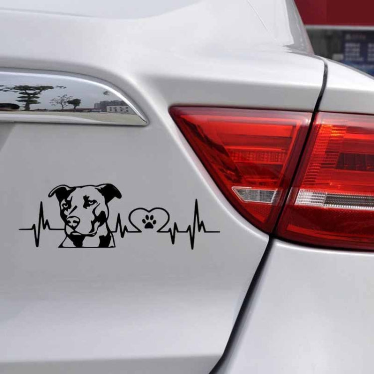 10pcs Pitbull Love Car Sticker Car Rear Modification Plate Label(Black) - Decorative Sticker by PMC TechLife | Online Shopping South Africa | PMC TechLife | Buy Now Pay Later Mobicred