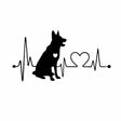 10pcs German Shepherd Cartoon Animal Car Sticker(Black) - Decorative Sticker by PMC TechLife | Online Shopping South Africa | PMC TechLife | Buy Now Pay Later Mobicred