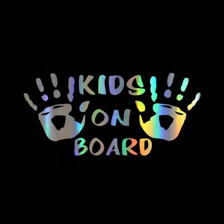 10pcs Kids On Board Warning Car Stickers Reflective Scratch Body Stickers(Laser) - Decorative Sticker by PMC TechLife | Online Shopping South Africa | PMC TechLife | Buy Now Pay Later Mobicred