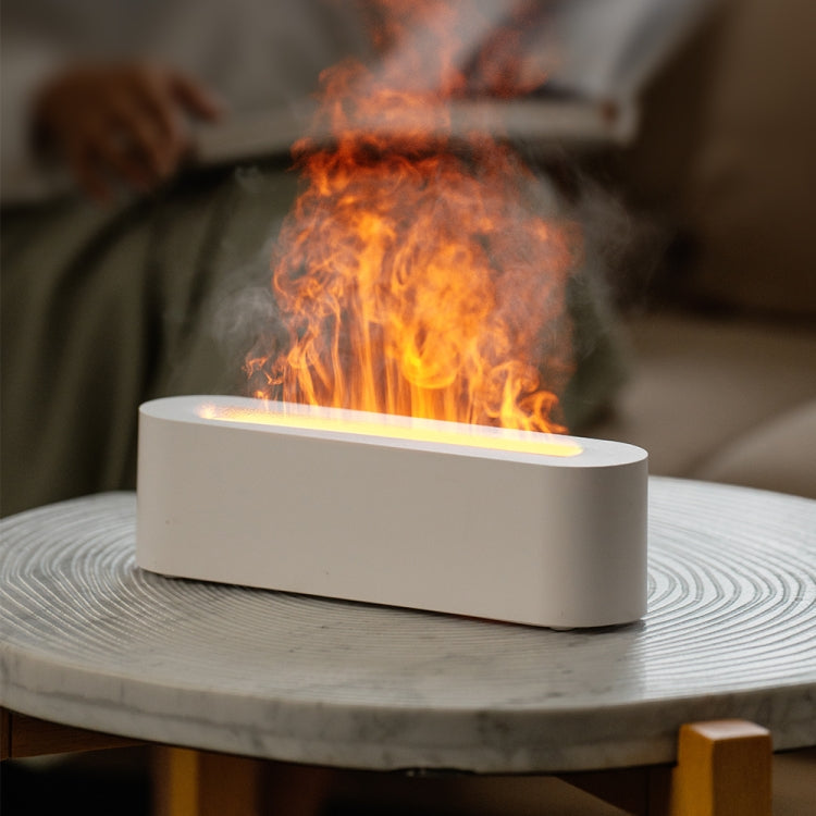 DQ709 Flame Aromatherapy Diffuser Quiet USB Air Humidifier(White) - free shipping - PMC TechLife - Order now!