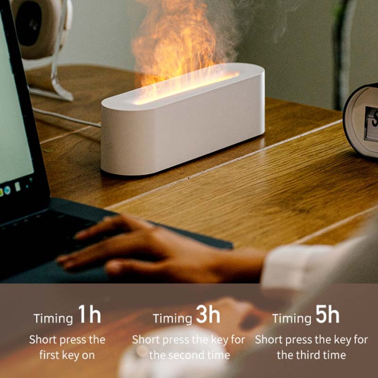 DQ709 Flame Aromatherapy Diffuser Quiet USB Air Humidifier(White) - free shipping - PMC TechLife - Order now!