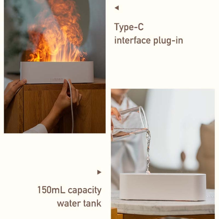 DQ709 Flame Aromatherapy Diffuser Quiet USB Air Humidifier(White) - free shipping - PMC TechLife - Order now!