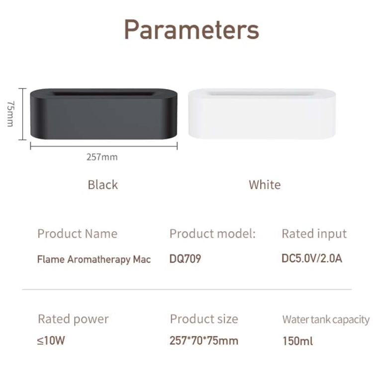 DQ709 Flame Aromatherapy Diffuser Quiet USB Air Humidifier(White) - free shipping - PMC TechLife - Order now!