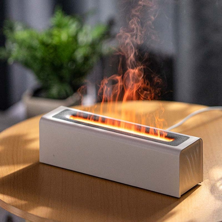 DQ711  Flame Aromatherapy Diffuser Quiet USB Air Humidifier(White) - free shipping - PMC TechLife - Order now!