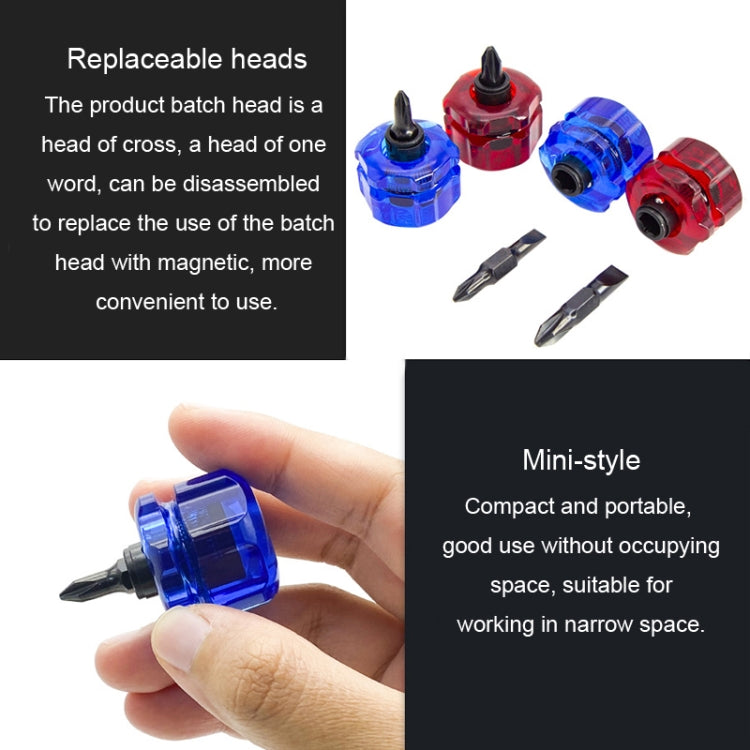 HSD HS-206 Portable Short Handle Phillips And Straight 2 In 1 Screwdriver With Magnetism