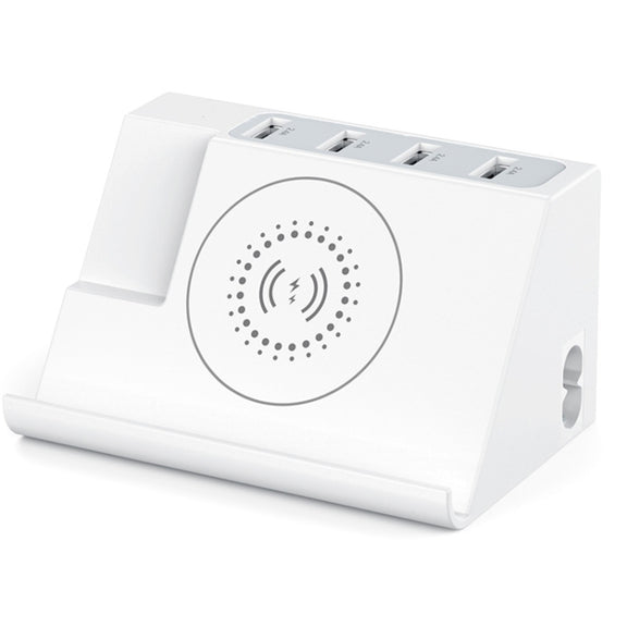 PD 20W +QC 3.0 Wireless Charging+6 Ports Multi-function Charger(UK Plug)