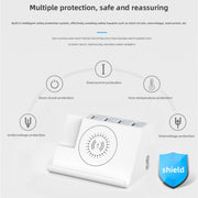 PD 20W +QC 3.0 Wireless Charging+6 Ports Multi-function Charger(UK Plug)