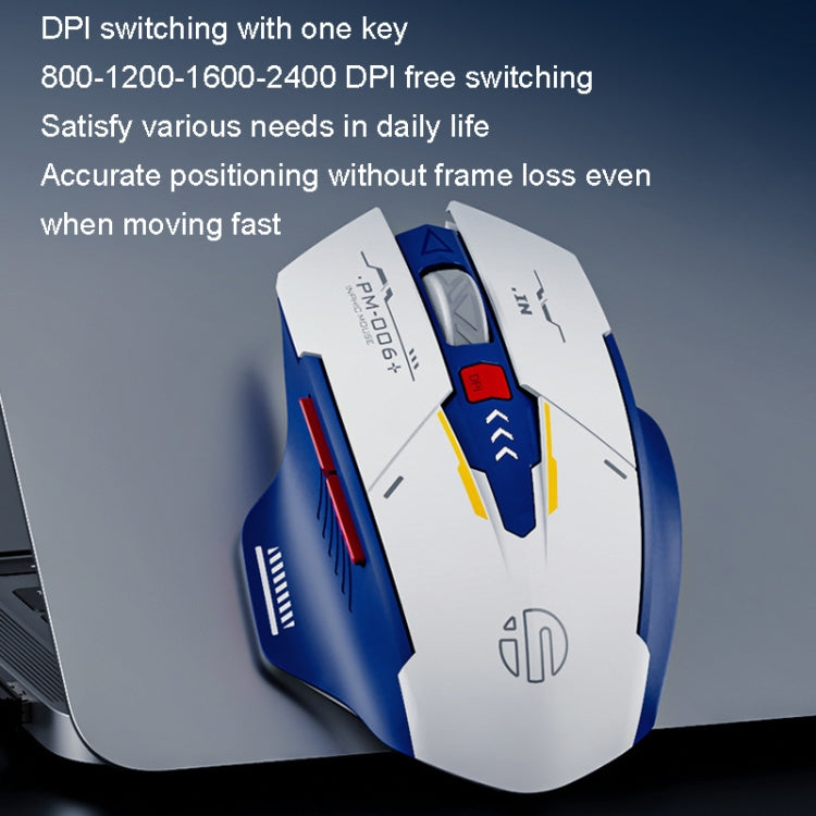 Inphic F9 Mecha Wireless Mouse Charging Office Game Mouse(Single Model 2.4G) - free shipping - PMC Jewellery - Order now!