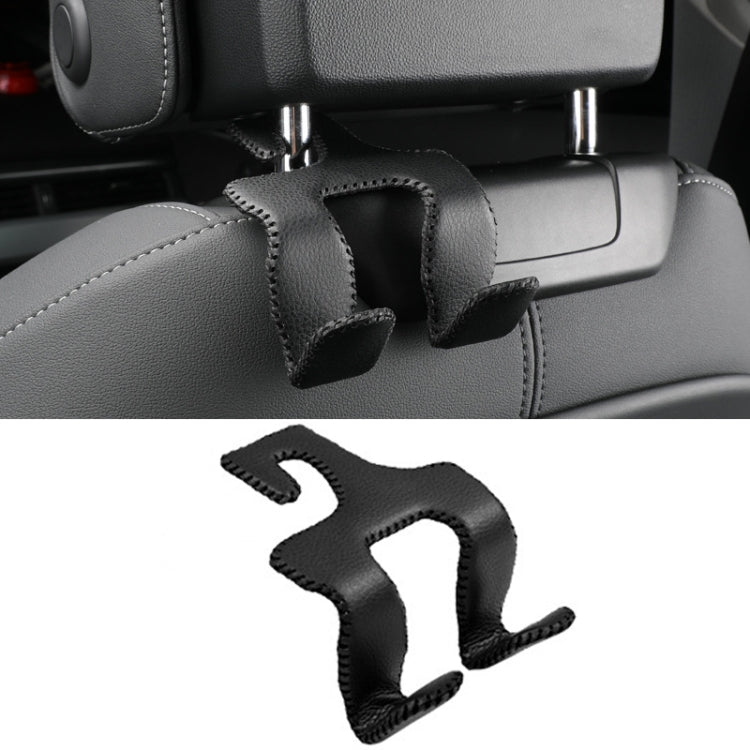 Car Double Hook Stainless Steel Rear Headrest Mobile Phone Holder(Black) - Auto Fastener & Clips by PMC TechLife | Online Shopping South Africa | PMC TechLife | Buy Now Pay Later Mobicred