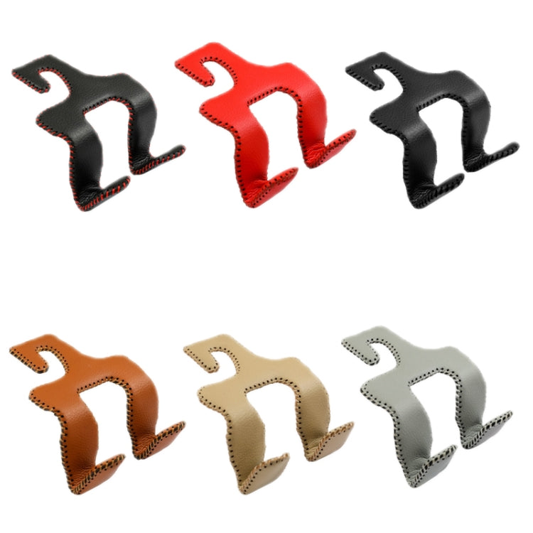 Car Double Hook Stainless Steel Rear Headrest Mobile Phone Holder(Beige) - free shipping - PMC TechLife - Order now!