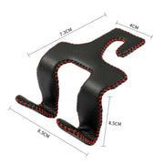 Car Double Hook Stainless Steel Rear Headrest Mobile Phone Holder(Gray)