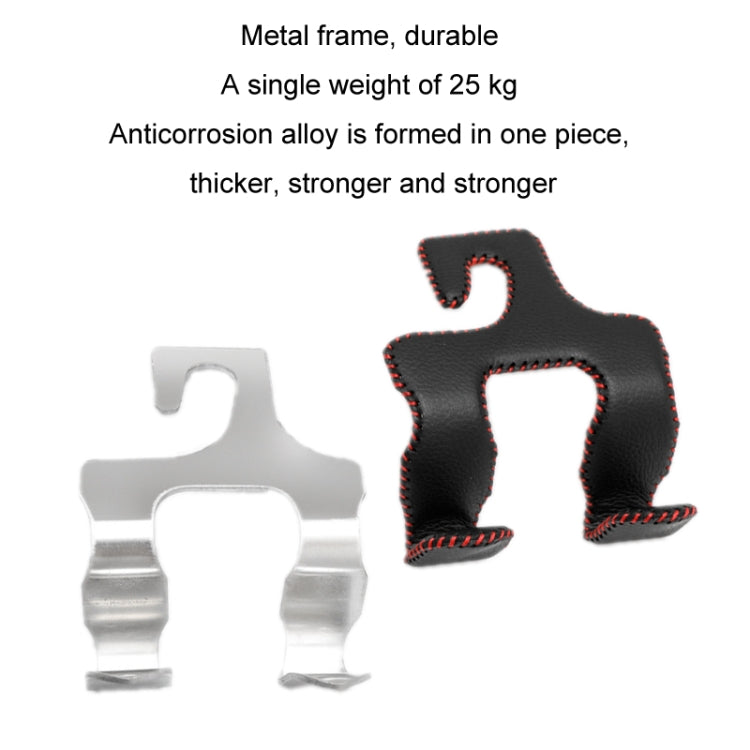 Car Double Hook Stainless Steel Rear Headrest Mobile Phone Holder(Black) - Auto Fastener & Clips by PMC TechLife | Online Shopping South Africa | PMC TechLife | Buy Now Pay Later Mobicred