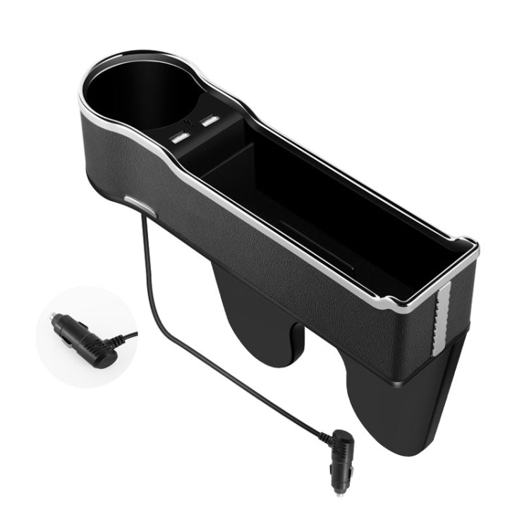 Car Seat Gap Storage Box Multifunctional Mobile Phone USB Charger, Color: QC3.0 Black - Stowing Tidying by PMC TechLife | Online Shopping South Africa | PMC TechLife | Buy Now Pay Later Mobicred
