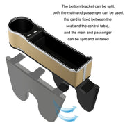 Car Seat Gap Storage Box Multifunctional Mobile Phone USB Charger, Color: QC3.0 Brown