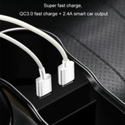 Car Seat Gap Storage Box Multifunctional Mobile Phone USB Charger, Color: QC3.0 Brown